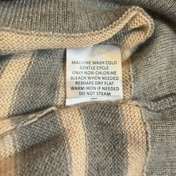 NWOT 41 Hawthorne XXL Striped Gray and Cream lightweight Sweater - Picture 5 of 7